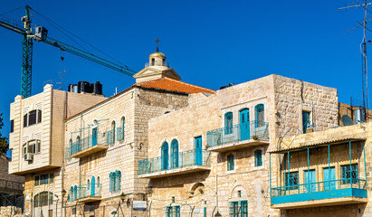 Buildings in the city centre of Bethlehem
