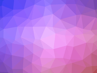 Rainbow pink blue abstract gradient polygon shaped background