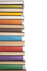 Stack of books isolated on white background. Education concept. Back to school.