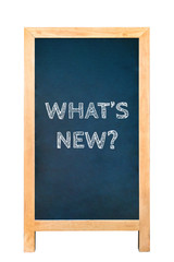 What's new text message on wood frame board