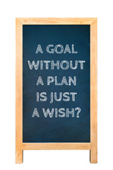 goal without a wish is just plan text message