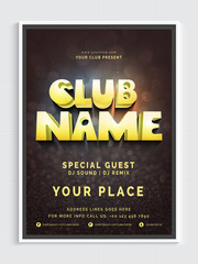 Musical Party Template, Banner or Flyer.