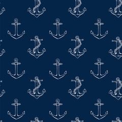 Seamless sea nautical pattern