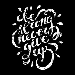 Be strong never give up