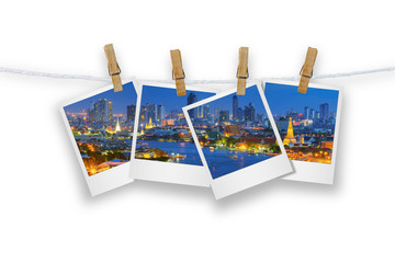 Blank photo frame isolated.