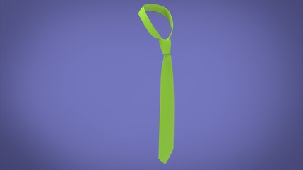 3d illustration of man tie. blue background isolated. icon for game web. 