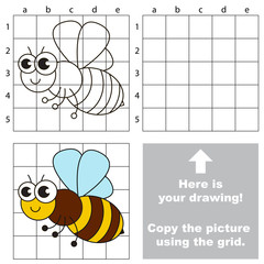 Copy the image using grid. Bee.