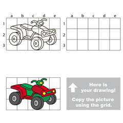Copy the image using grid. Quad bike