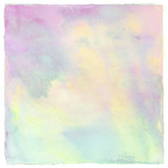 Pastel watercolor on white background