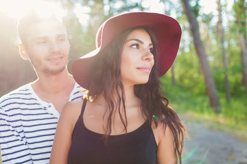 Cropped shot of an affectionate young couple during a hike. We in love with nature