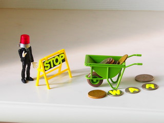 Miniatures of stop war concept