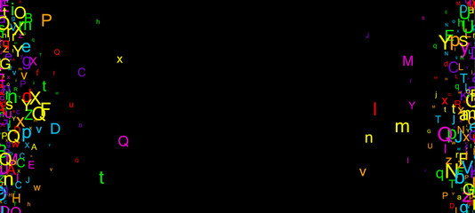 Banner with letters.