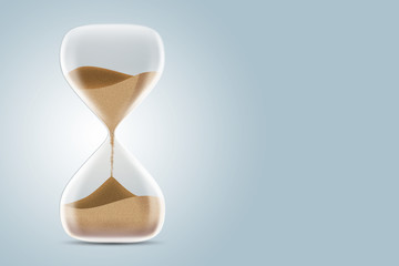 Hourglass isolated on white background.
