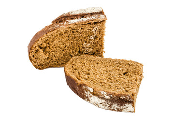 Sliced of bread, isolated on white background