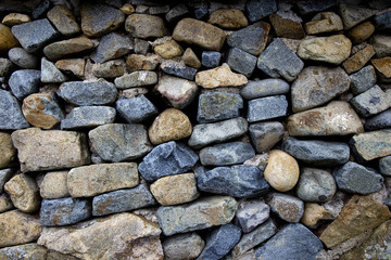 gravel small stone wall style design decorative uneven cracked real stone wall surface with cement