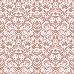 Lace seamless pattern with flowers