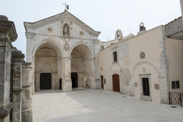 Fototapeta na wymiar St Michael basilica at Monte Sant'Angelo on Puglia