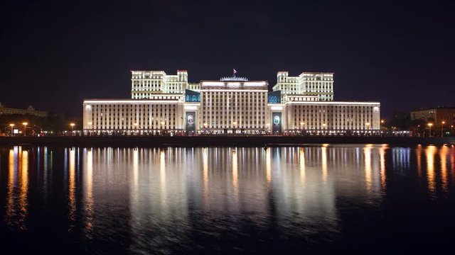 The Ministry of defence of the Russian Federation. Hyperlapse, timelapse in motion
