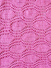 hand-knitted pink fabric