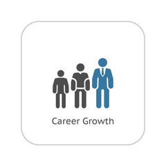 Career Growth Icon. Flat Design.