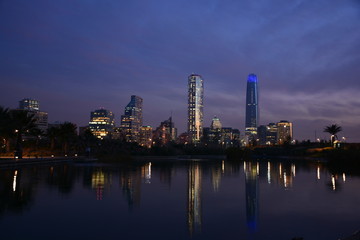 Naklejka premium sunset clouds in Santiago Chile