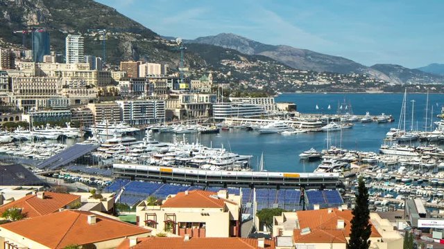 yachts and boats in the harbour of monaco, french riviera