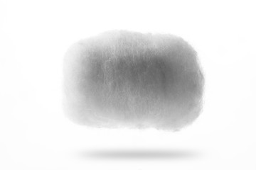 Medical cotton wool ball isolated on white background