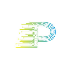 Letter P logo design template,technology,electronics,digital,logotype
