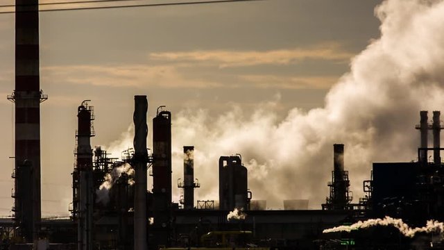 huge petrochemical plant in spain