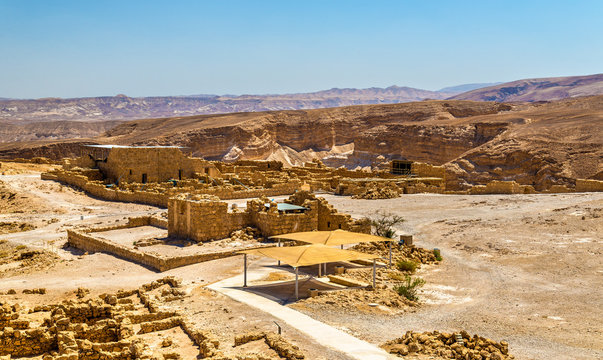 View on ruins of Masada fortress - Judaean Desert, Israel