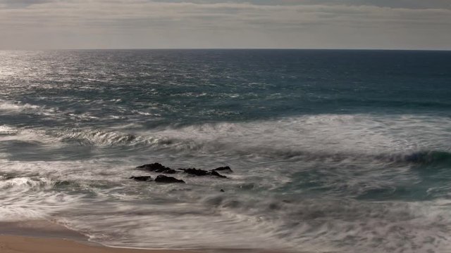 beautiful wild coastline around portugal algave