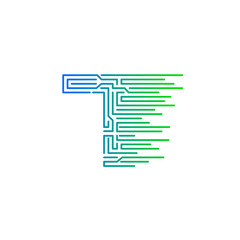 Letter T logo design template,technology,electronics,digital,logotype