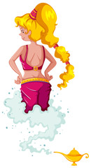 Genie with blond hair