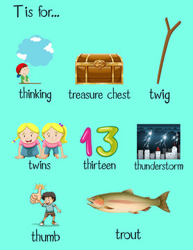 Many words begin with letter T
