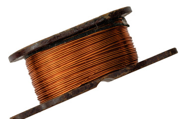 Ring core transformer on a white background