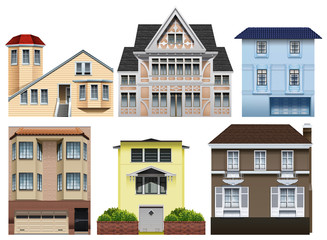 Fototapeta premium Different designs of houses