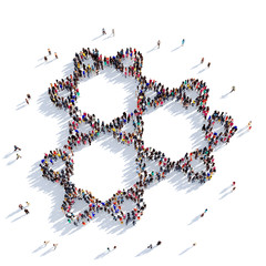 molecule people 3D rendering