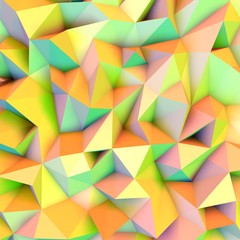 Obraz premium 3D Illustration - Colorful low poly texture