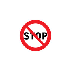 Stop sign. white background