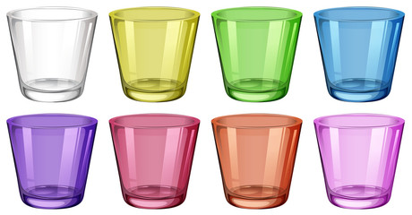 Set of glasses in different colors © blueringmedia
