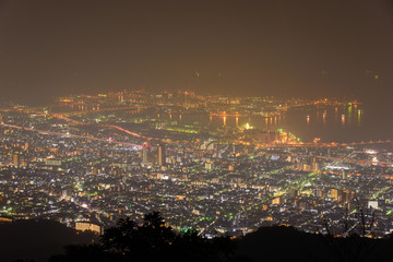 Fototapeta na wymiar 神戸の夜景　摩耶山掬星台からの眺め