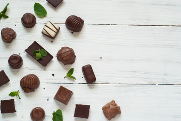 Different chocolate candies