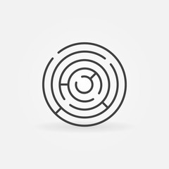 Round maze icon