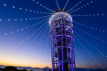 神奈川　藤沢　江の島シーキャンドルライトアップ