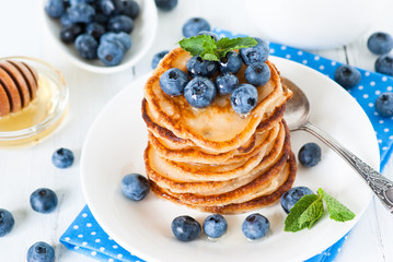 Pancakes with blueberries