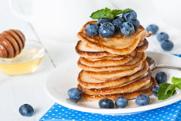 Pancakes with blueberries