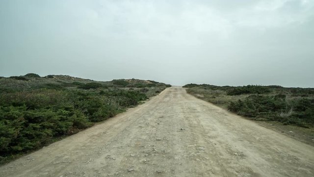 off road 4x4 driving coastal dirt track