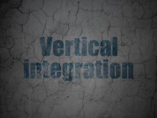 Finance concept: Vertical Integration on grunge wall background