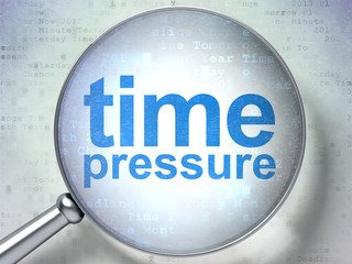 Time concept: Time Pressure with optical glass