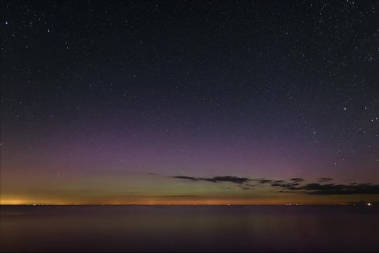 Nothern lights over Kattegat, Denmark.